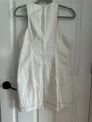 Fortunate One White mini denim dress  thumbnail 4