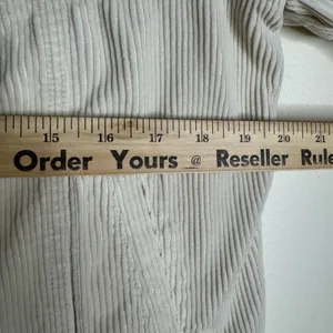 Lauren Jeans Co. Women's Corduroy Trucker Jacket Off White Large thumbnail 6
