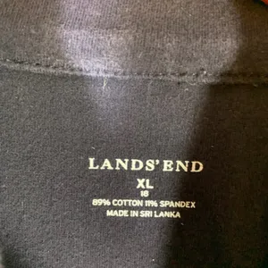 Lands' End Womens XL Navy Blue Full Zip Mock Neck‎ Cotton Stretch Jacket 431606 thumbnail 2