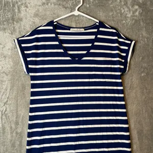 Peruvian Connection‎ Newport Maxi Striped Short Sleeve Dress Sz Small thumbnail 2