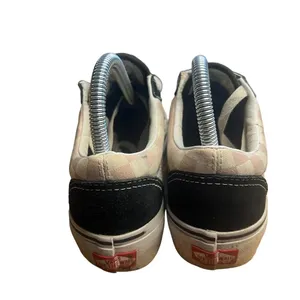 VANS Old Skool‎ Black/Pink Checkerboard Platform Canvas Suede Sneakers M4.5/W6 thumbnail 6
