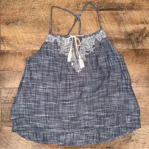 Abercrombie & Fitch Floral Embroidery Tank thumbnail 1