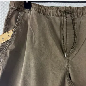 H&M Relaxed Pants Women XL Brown Mid Everyday Earthy‎ Tapered Utility Gorpcore thumbnail 5