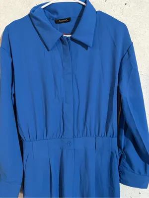 Fashion Belted Jumpsuit | Size: Medium Blue thumbnail 2