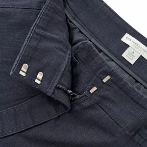 New York & Company Women’s Navy Dress Pants Size 8 Silver Buckle Detail thumbnail 3