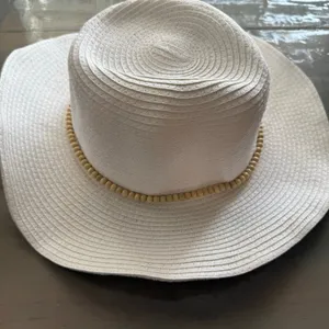 INC International Concepts White Beaded Straw Hat Sz O/S NWT thumbnail 10