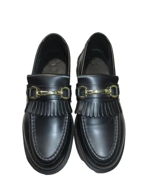 NEW Dr. Martens Adrian Snaffle in Black Smooth Leather Kiltie Loafers W 8 / M 7 thumbnail 8