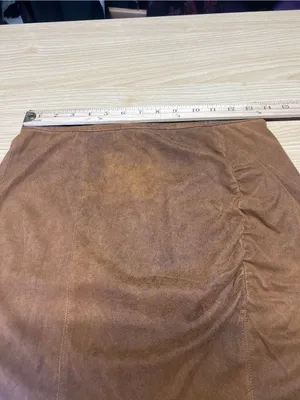 Free People Rumi Ruched Mini Skirt — Chestnut Brown thumbnail 11