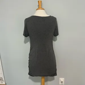PinkBlush dark gray maternity mini dress thumbnail 3