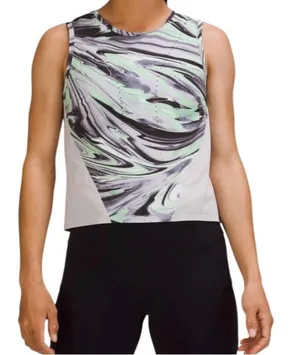 Lululemon Swift Ventilated Running Tank Top Paint Glide Warp Multi Size 4 thumbnail 1