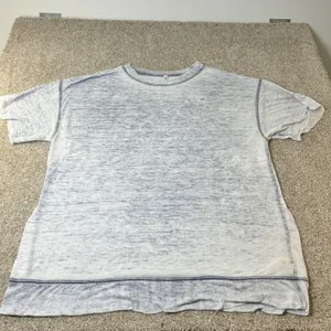 Free People Intimately Burnout Tee T Shirt Top Blue‎ White Womens Size S thumbnail 2