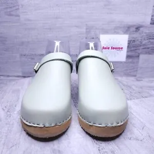 MIA Alma Swedish Wooden Slingback‎ Leather Clog Mint Green thumbnail 2