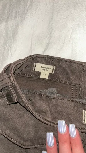 Madewell Baggy Pants Cargo Low-Slung Green thumbnail 3