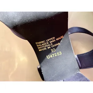Unlisted Navy Blue Satin Block Heel‎ Sandals Strap Platform U47253 Size 10 thumbnail 8