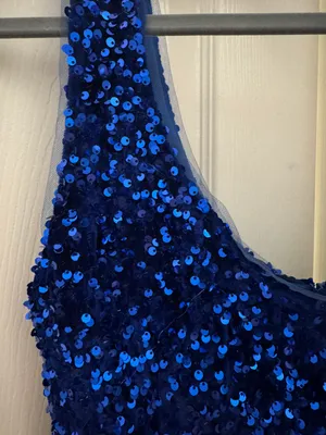 American Threads Blue Sequin Mini Dress thumbnail 3