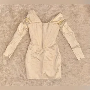 NWOT House Of CB 'Arista' Ivory Satin Corset Mini Dress sz XS thumbnail 6
