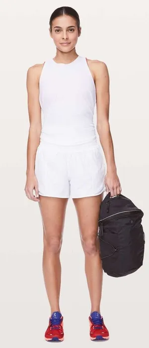 Lululemon Hotty Hot Short *High-Rise Long 4" White Size 4 thumbnail 1