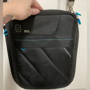 Sol Angeles Black Quilted IPAD/Tablet Crossbody Bag thumbnail 1