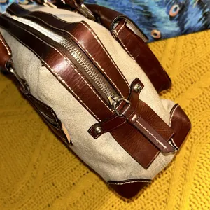 Dooney & Bourke Vintage Signature Beige Monogram Handbag thumbnail 4