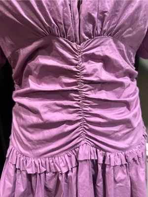 Karlie Purple Poplin Cinch‑Waist Dress – Size Medium thumbnail 3