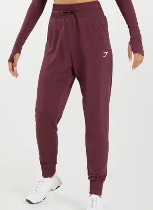Gymshark Vital Seamless 2.0 Joggers Baked Maroon Womens Medium thumbnail 1