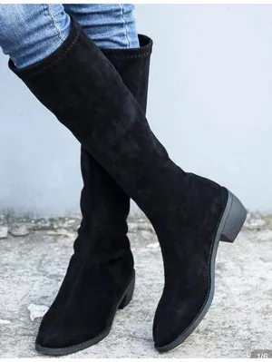Cocon Black Pull On Knit Sock Boots Women 36 (US 6) Small Calf Stretch Cute thumbnail 5