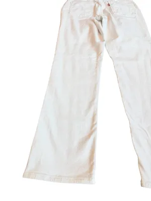Levi's White Denim Jeans Classic Straight Casual Everyday Pants Size 28 Women's thumbnail 9