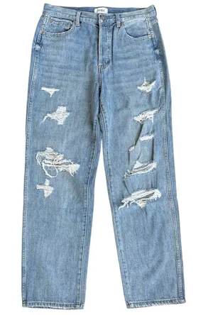 EUC Pistola Relaxed Fit Distressed Straight Leg Jeans Size 27 thumbnail 1