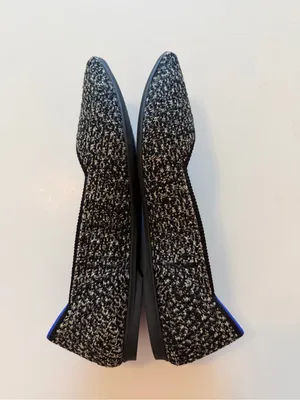 Rothy's tweed weave pattern with delicate gold thread, arch support insert, 7.5 thumbnail 14