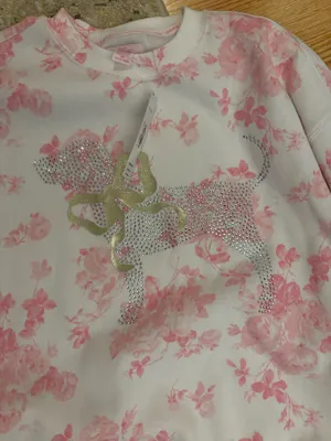 LoveShackFancy X Pink sweatshirt thumbnail 2