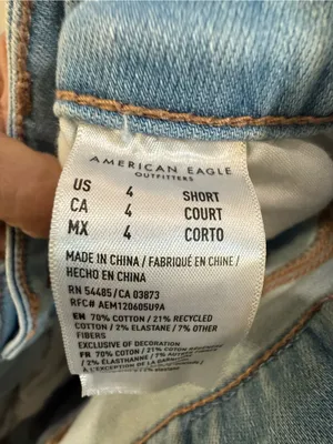 American Eagle Outfitters Light Blue High-Rise Distressed Ankle Jeans size 4S thumbnail 9