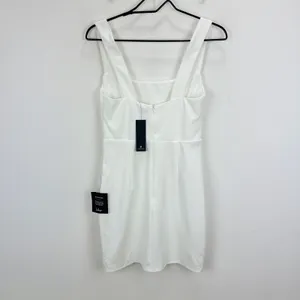 Lulus Social Sensation White Square Neck Mini Bodycon Dress Fitted Small NWT thumbnail 8