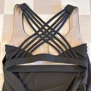 lululemon free to be wild built in bra tank top dark wren green 4 thumbnail 6