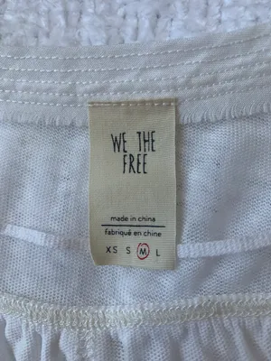 We The Free White Oversized Top Size M Like New thumbnail 4