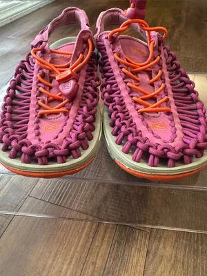 Keen Woven Sport Sandals in Pink and Orange thumbnail 3