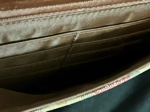 Vintage Longaberger Red, Green, Tan Plaid Crossbody Purse thumbnail 14