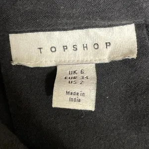Topshop Womens Black Oversized Relaxed Long Sleeve Boyfriend Button Down Shirt 2 thumbnail 4