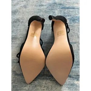 Public Desire Black Faux Suede Lace Up Stiletto High Heels Size 9 thumbnail 6