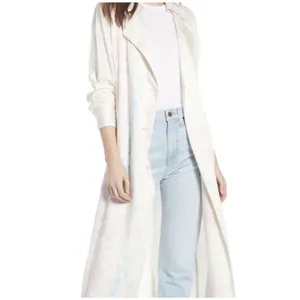 NWT Something Navy Tie Dye Trench Coat Duster Jacket Pink Blue Size XS thumbnail 2