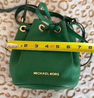 Michael Kors Bucket Bag Leather Mini Crossbody Esmerald Green Women's thumbnail 7