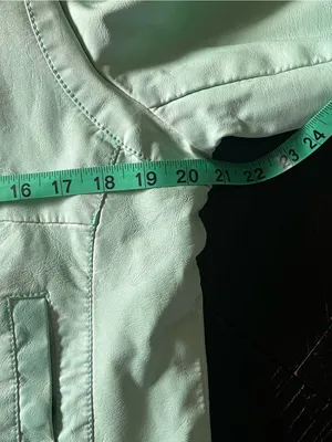 a.n.a Women's Mint Green Moto Biker Jacket Cropped Faux Leather Size L thumbnail 5