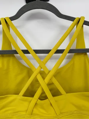 Lululemon Energy Longline Bra Womens 8 Soleil Yellow Medium Support B-D thumbnail 6