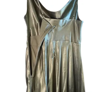 Birdy Grey Lydia Satin Dress Sage Bridesmaid‎ Cowl Neck Maxi Slit L Formal Slip thumbnail 9