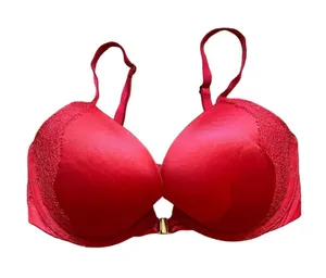 Women's Victoria Secret Very Sexy Push Up Padded Bra Front Closure Red size 32D thumbnail 1