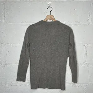 Madewell Woman's Coffee Shop‎ Button V-Neck Cardigan Merino Wool Sweater Size XS thumbnail 3