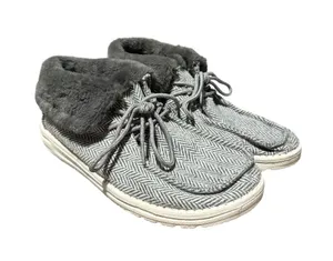Hey Dude Britt Gray Faux Fur Lined Comfort Bootie Women's US Ankle Shoes Size 8 thumbnail 1