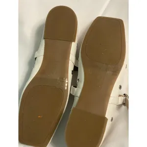 INC Leather Square Toe Dimante Buckle Strap Mary Jane Shoes Size 10.5 White BinC thumbnail 7
