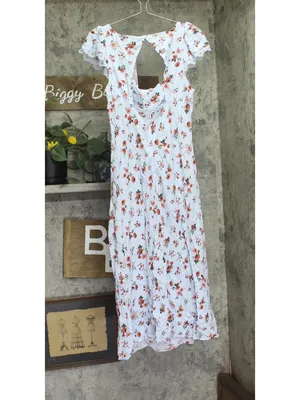 NWT Wild Fable Womens Flutter Cap Sleeve Maxi A-Line Dress 94460735 Light Blue M thumbnail 3