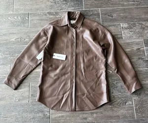 Aritzia Pelli Faux Leather Shirt Jacket thumbnail 1