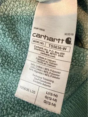 Carhartt Rain Defender Women’s Large Green Relaxed Fit Graphic Hoodie thumbnail 10